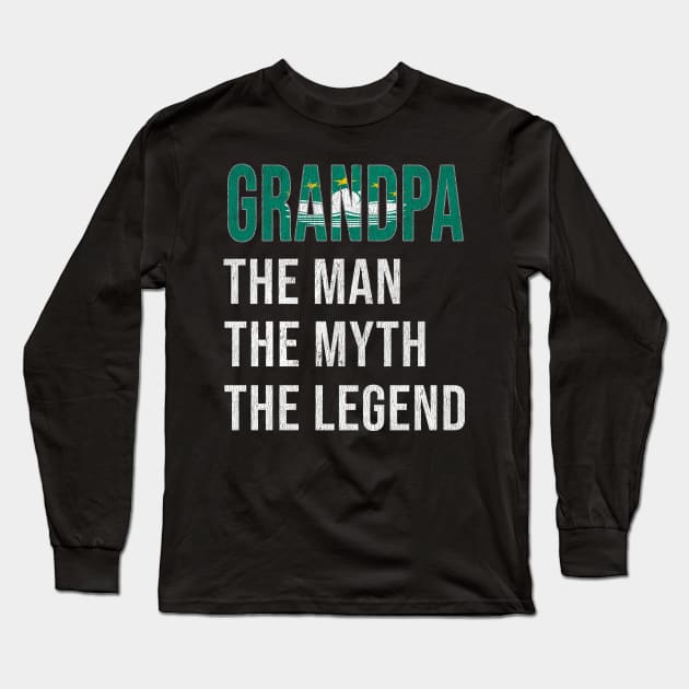 Grand Father Macanese Grandpa The Man The Myth The Legend - Gift for Macanese Dad With Roots From  Macau Long Sleeve T-Shirt by Country Flags